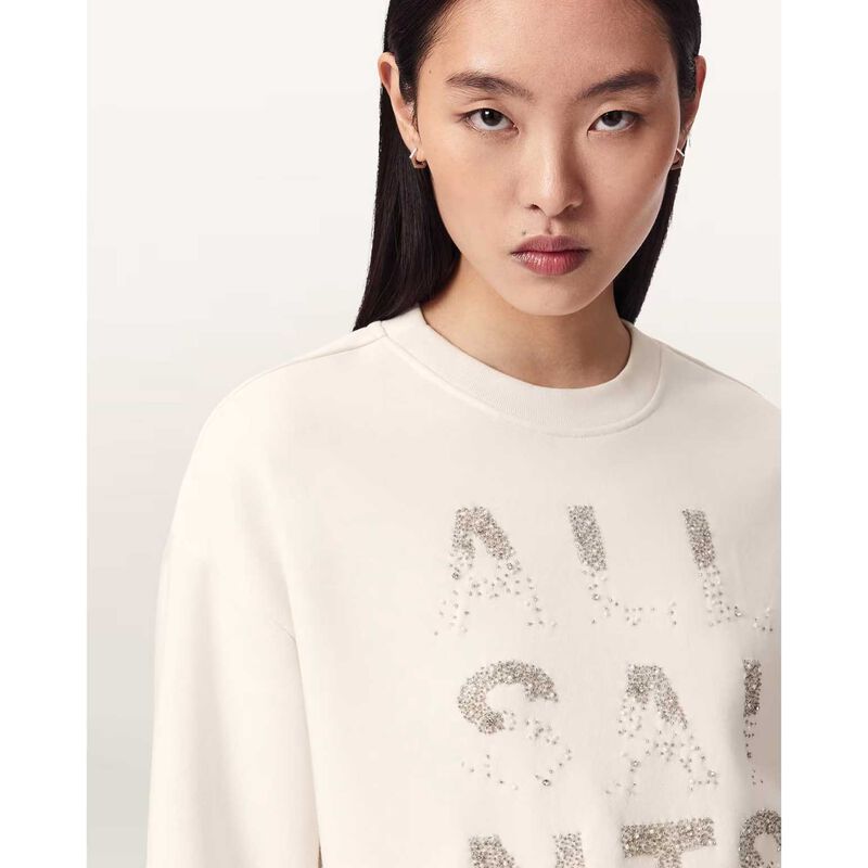 AllSaints Stacks Separo Embellished Cropped Sweatshirt image number 2